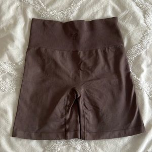 TNA taupe biker shorts